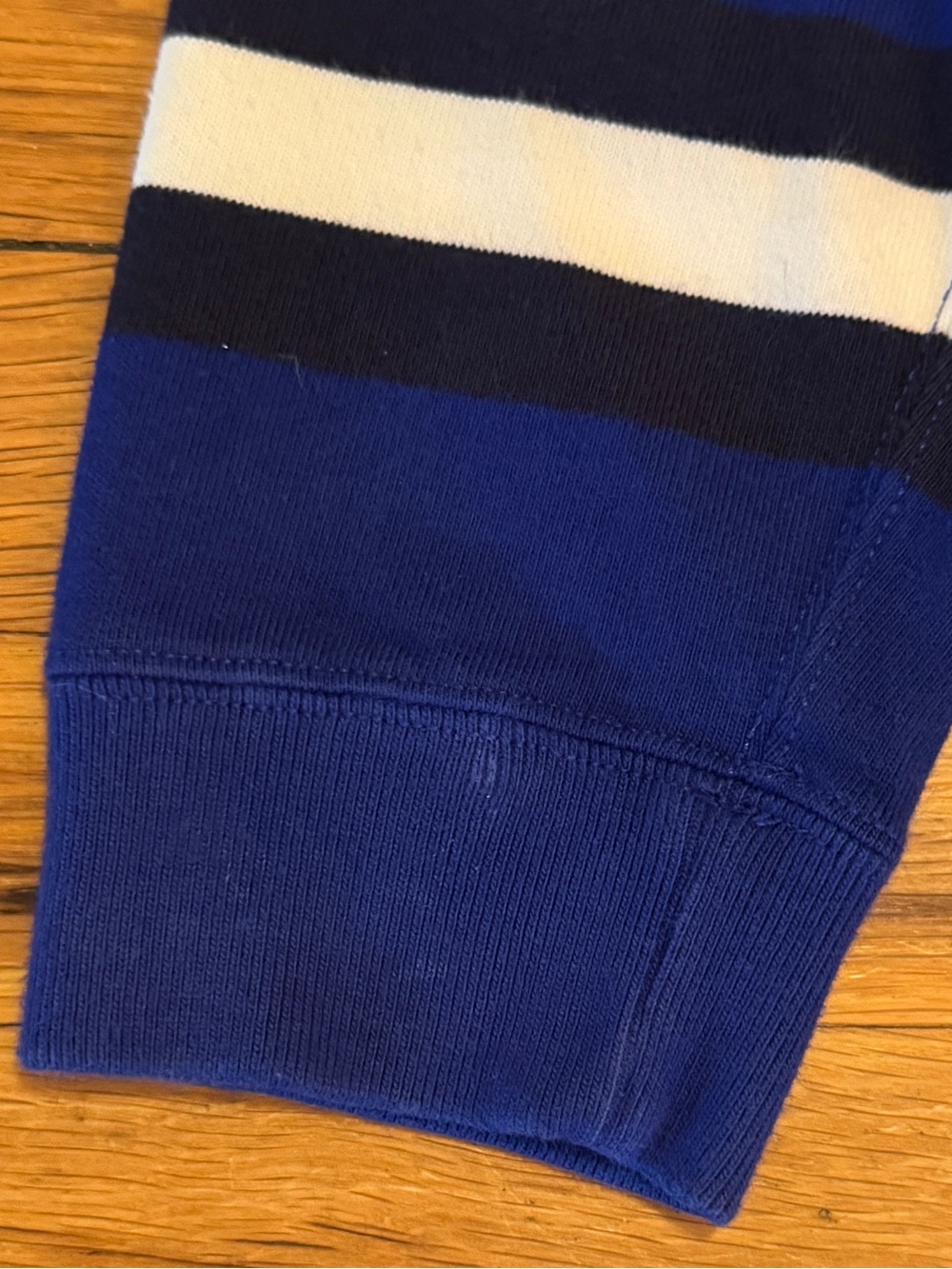 Classic Ralph Lauren Blue & White Striped Rugby Shirt - Picture 4 of 4